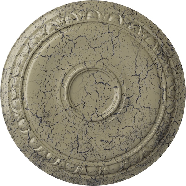 Ekena Millwork Caputo Ceiling Medallion (Fits Canopies up to 6"), 24 1/4"OD x 1 1/2"P, Castle Stone Crackle CM24CACSC - main